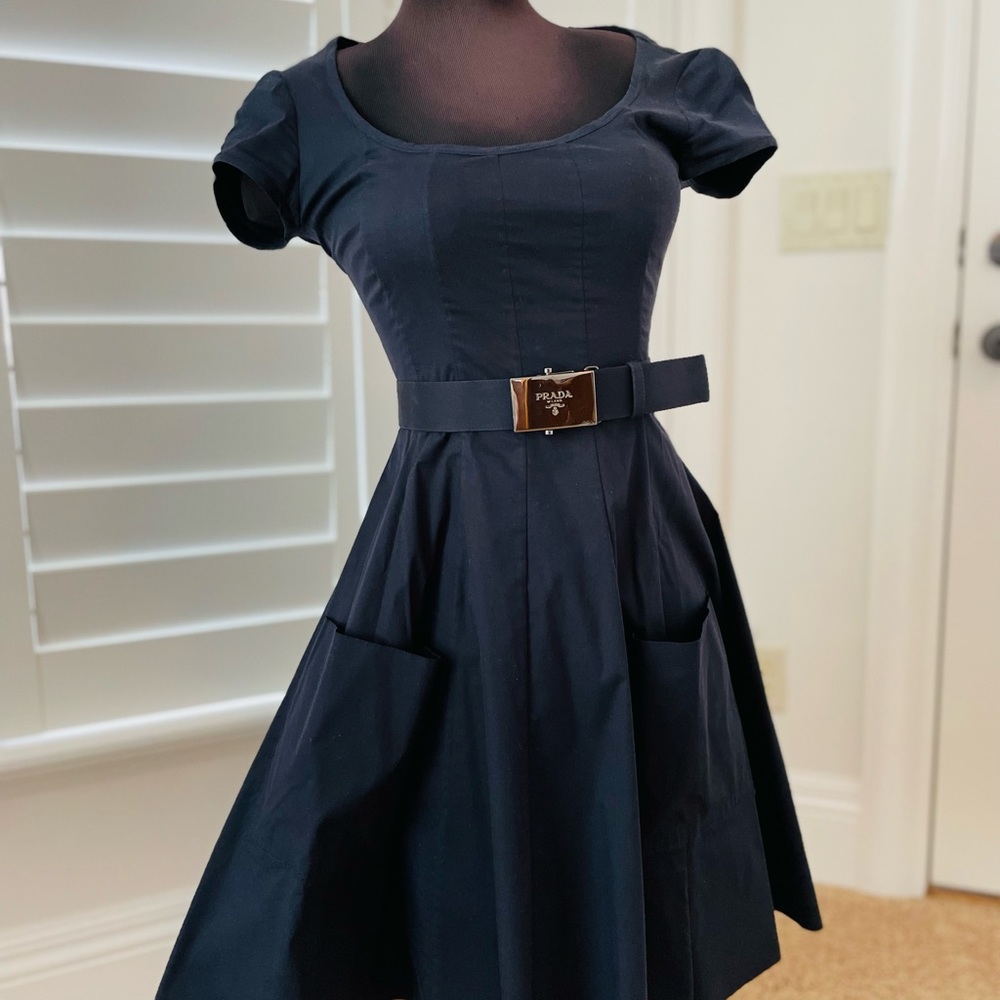 Prada Dress with Logo belt